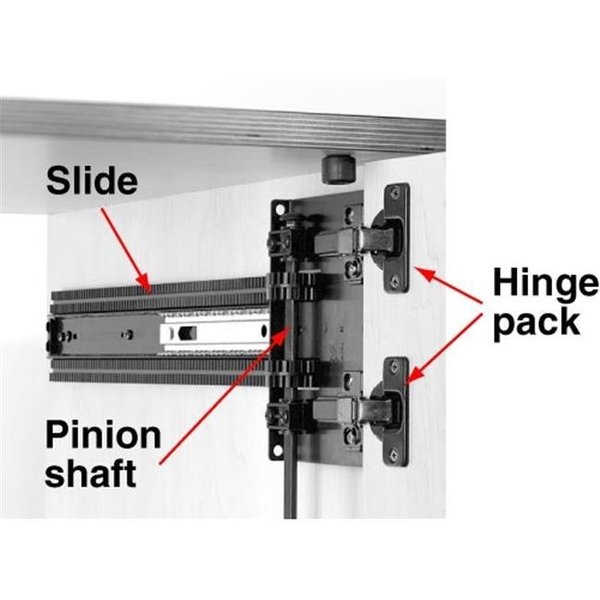 Knape & Vogt Knape & Vogt Kv8085 Hkezt Eb Hinger Pack Self Close Inset 1 In. Thick Door - Ebony Black KV8085 HKEZT EB